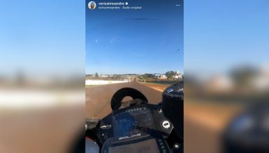 Imagem referente a Vídeo onboard mostra velocidade aproximada de Érico Veríssimo ao atropelar André Verissimo na Moto1000GP
