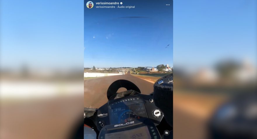 Vídeo onboard mostra velocidade aproximada de Érico Veríssimo ao atropelar André Verissimo na Moto1000GP