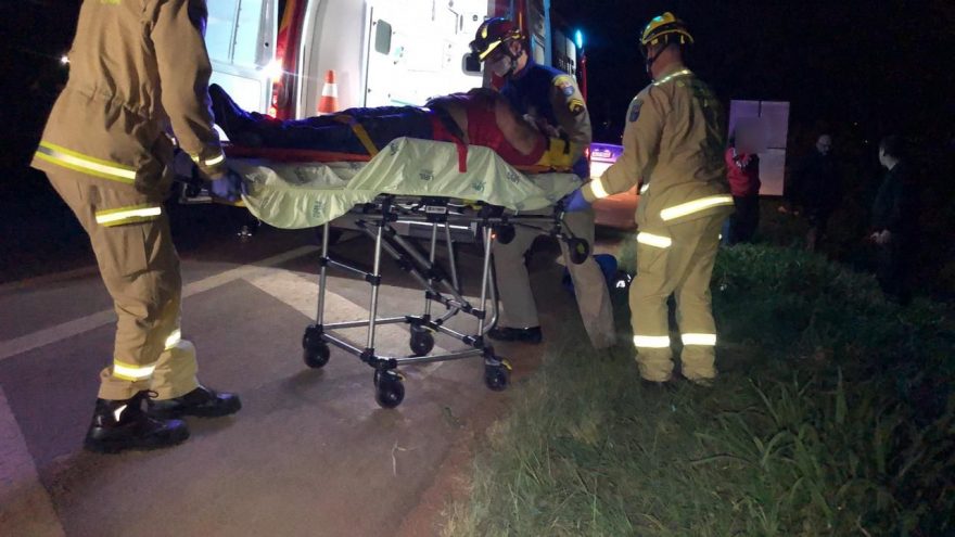 Motociclista fica em estado grave em acidente na BR-369 em Cascavel