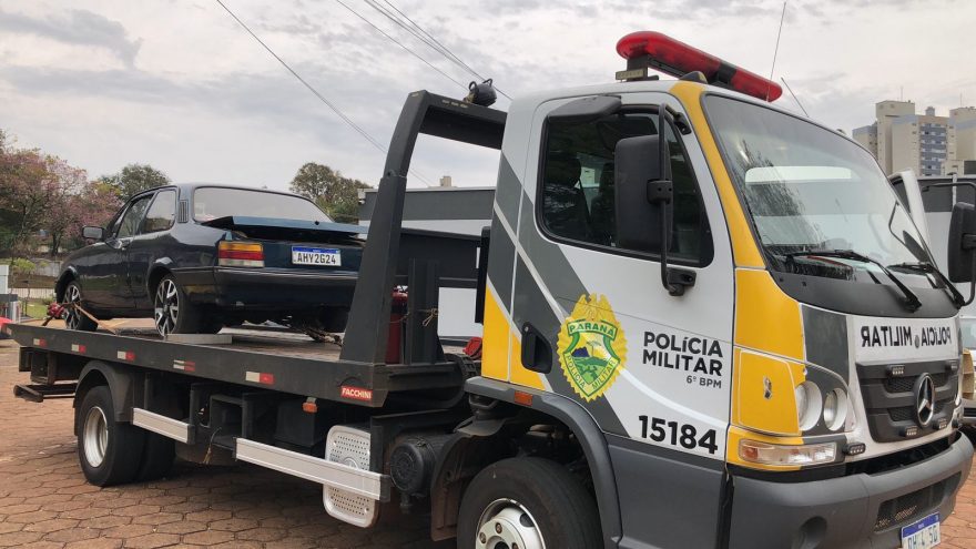 Chevette que foi furtado durante a madrugada é recuperado pela PM