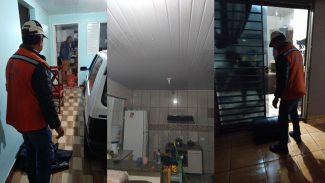 Defesa Civil realiza atendimentos de entrega de lonas em decorrência do temporal