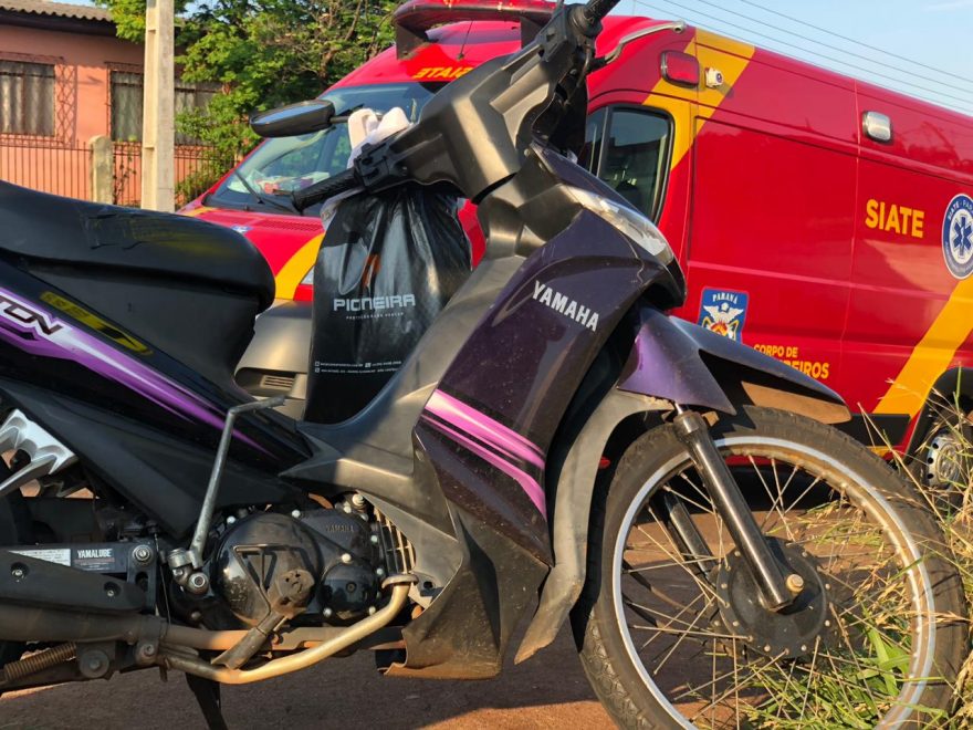 Motociclista fica ferido em acidente na Rua Europa com Rua Copacabana