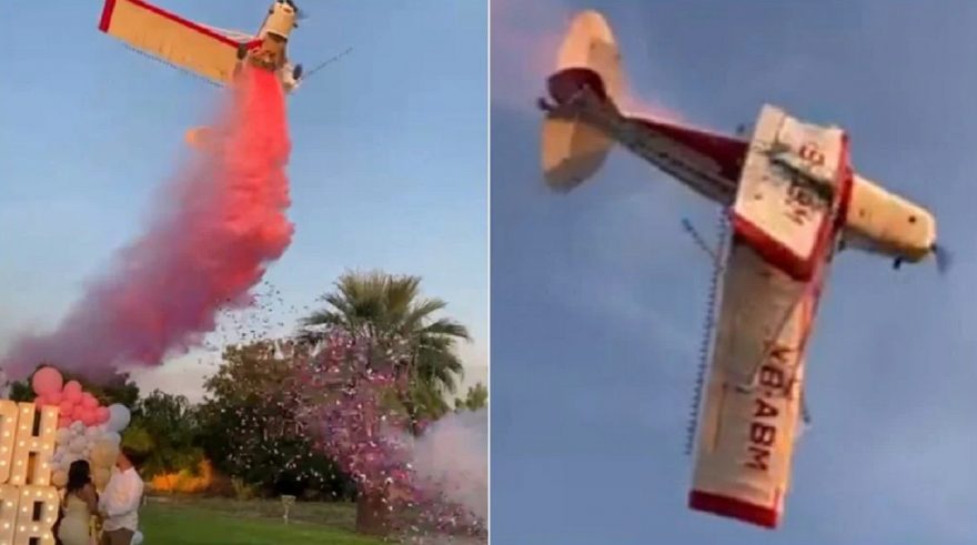 Asa ‘dobra’ e avião cai durante ‘chá revelação’; piloto morre