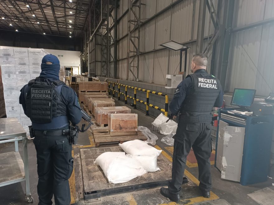 Receita Federal apreende 80 quilos de cocaína em sacos de açúcar