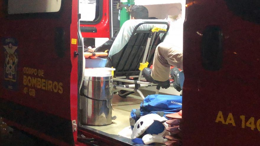 Homem fica ferido em acidente de trânsito na Rua Leonardo da Vinci no Interlagos