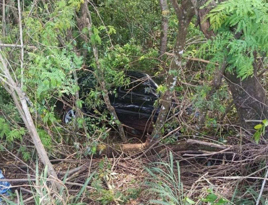 Mulher fica ferida em acidente na PR-495, entre São Clemente e Entre Rios do Oeste