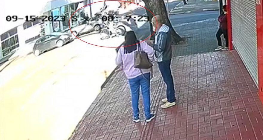 Por outro ângulo: veja acidente que deixou motociclistas feridos no Centro