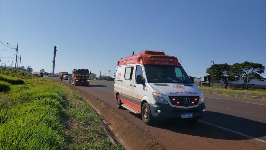 Homem dormindo na marginal da PRc-467 mobiliza Samu e Bombeiros