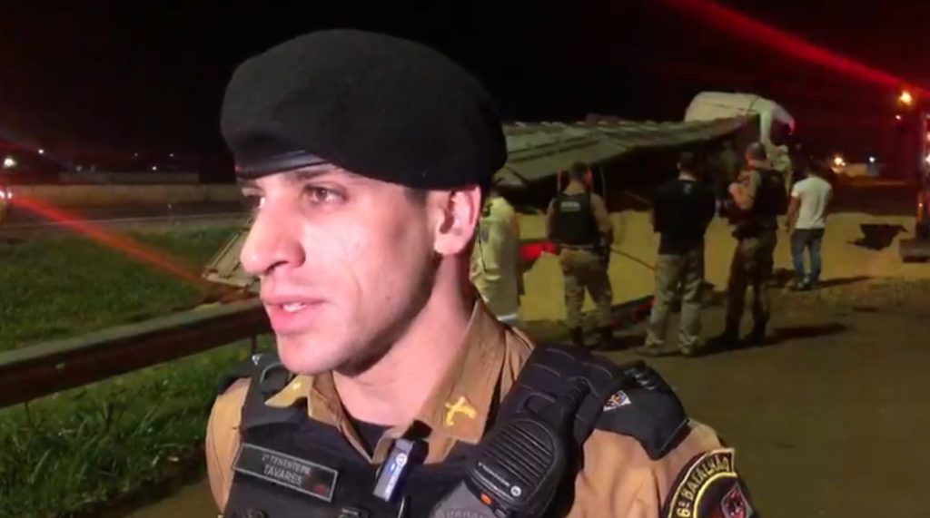Tenente Tavares conta detalhes de grande apreensão de maconha em carreta de soja na BR-467 em Cascavel