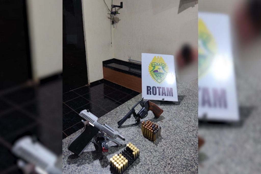Rotam prende homem com revólver e pistola em Santa Lúcia
