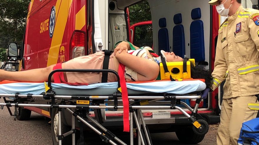 Motorista de Gol fica ferida em acidente Rua Estanislau Cidral no Alto Alegre