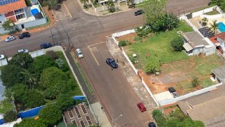 Imagens aéreas mostram ação da PM após roubo em loja de celulares