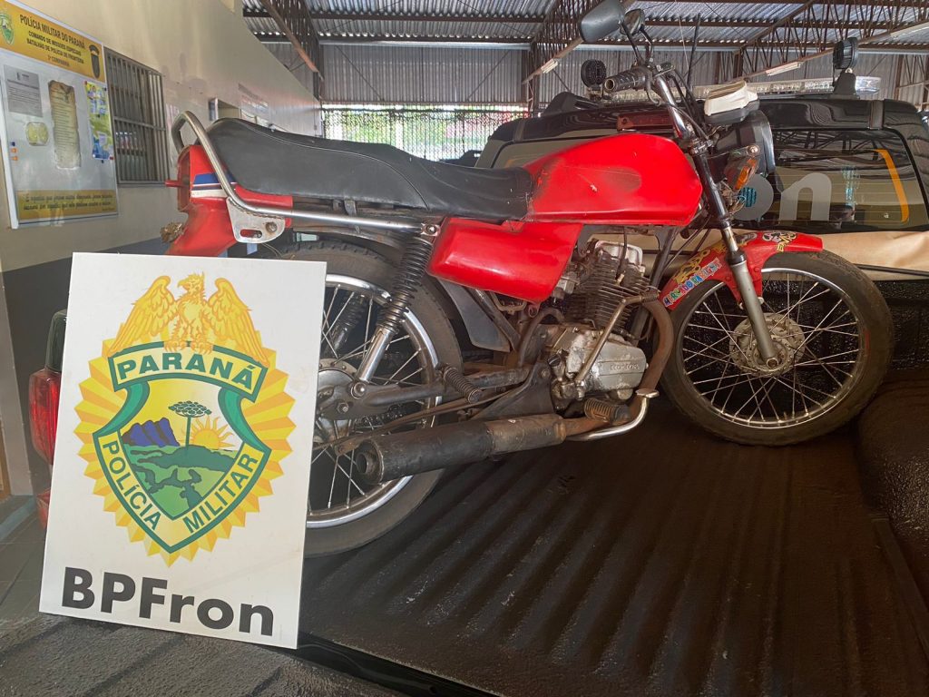 Motocicleta furtada no Mato Grosso do Sul é recuperada no Paraná