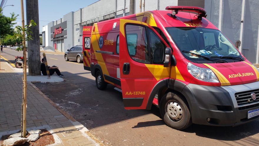 Motociclista cai de moto e fica ferido no Bairro Coqueiral