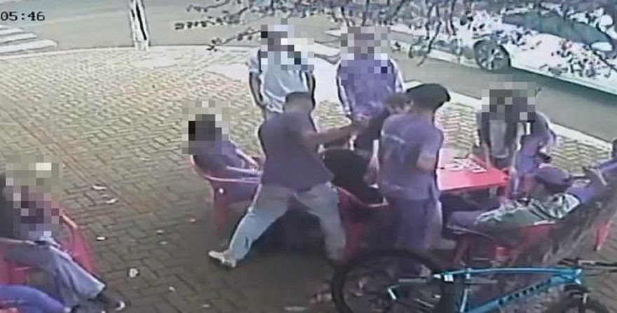 Câmera registra pancadaria em lanchonete no Centro
