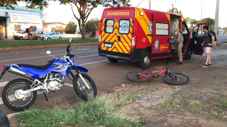 Motociclista fica ferido em acidente de trânsito no Country