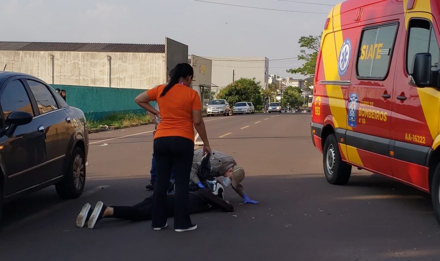 Motociclista fica ferida em acidente de trânsito no Alto Alegre