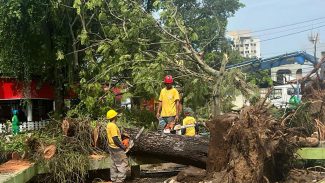 Chuvas fortes causam estragos em Niterói e Maricá