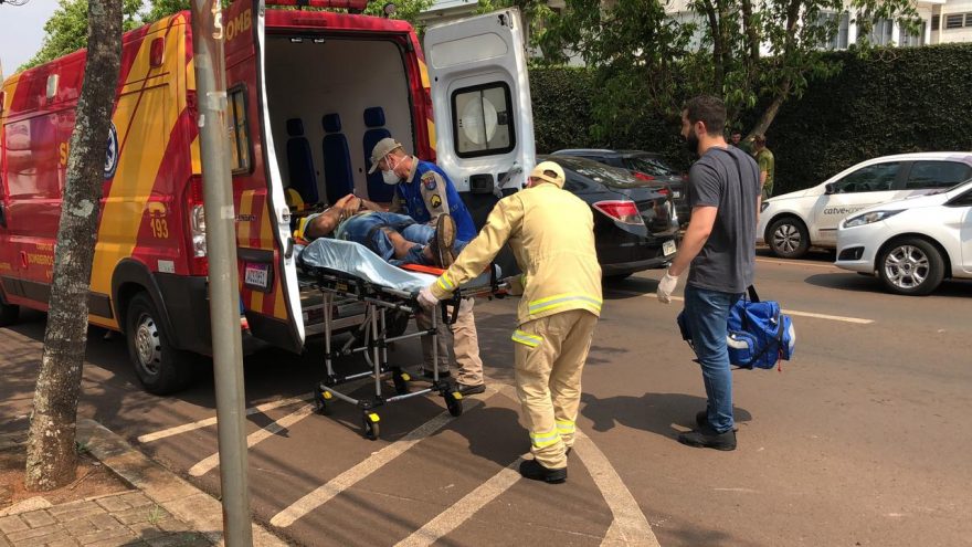 Motociclista fica ferido ao se envolver em acidente no Centro