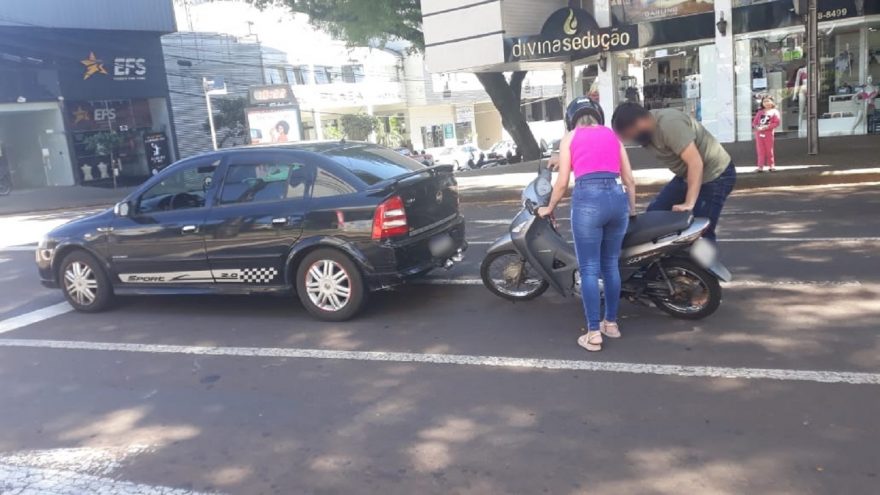 Colisão traseira é registrada na rua Paraná