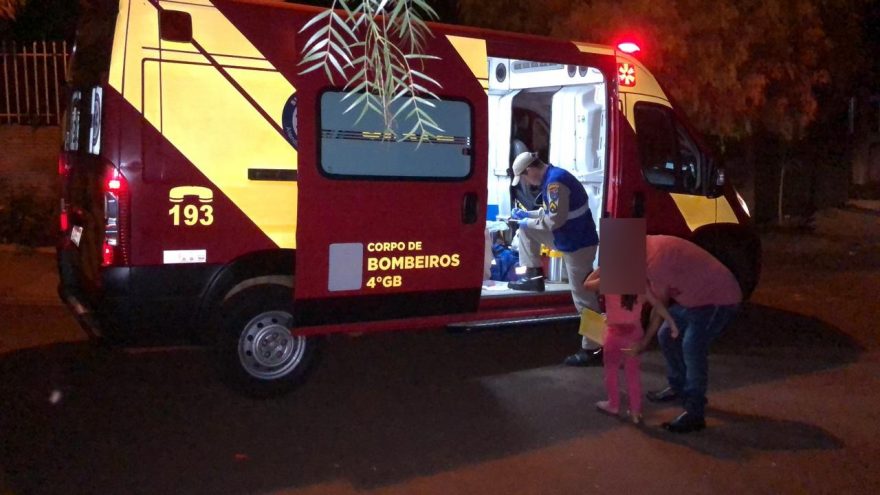 Criança fica ferida em acidente na Rua Brilhante