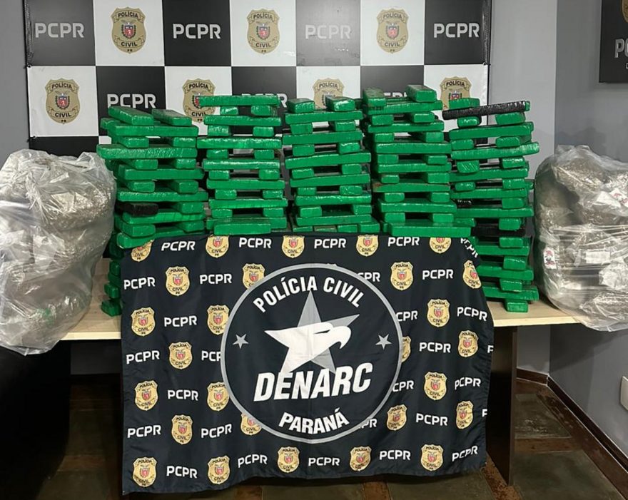 Denarc apreende 233 quilos de maconha e 20kg de capulho após perseguição na BR-469
