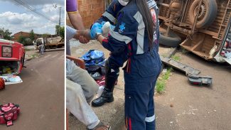 Equipe do Samu cumpriu o dever médico mesmo após sofrer acidente com a ambulância