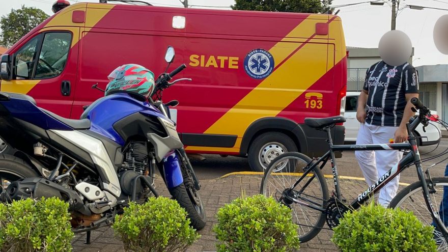 Motociclista fica ferido em acidente na Avenida Carlos Gomes