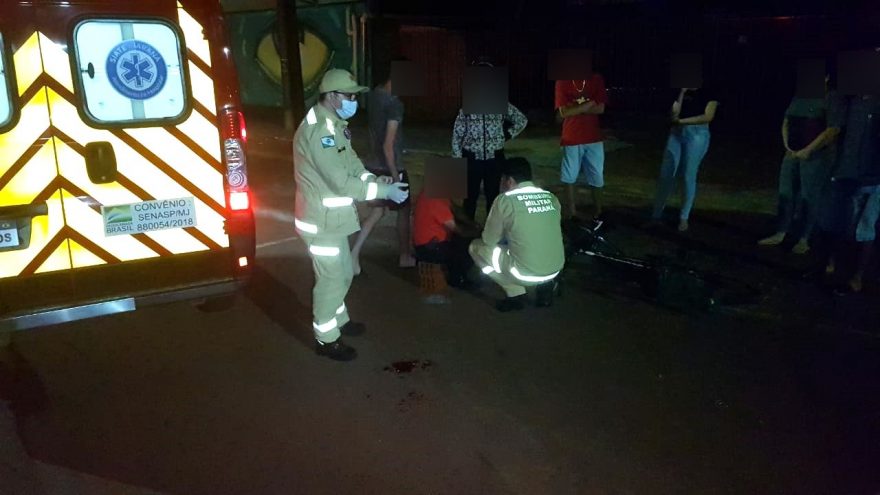 Homem tem dentadura arrancada ao cair de bicicleta na Avenida Piquiri