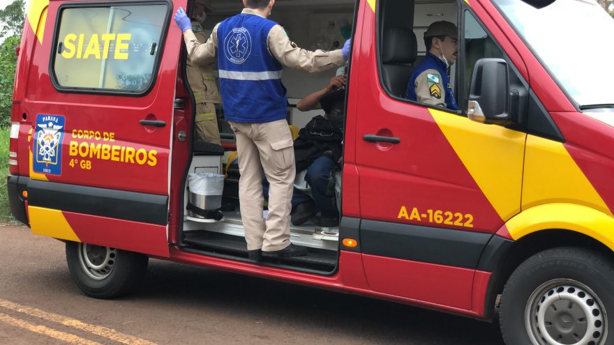 Homem é socorrido com corte na boca no Sanga Funda