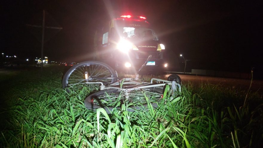 Ciclista fica ferido ao sofrer queda na BR-277