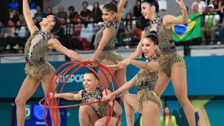 Ginástica rítmica do Brasil tem jornada dourada no Pan de Santiago