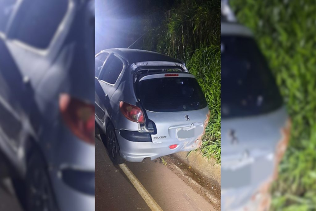 Peugeot de Cascavel se envolve em acidente na PR-484