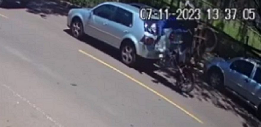 Câmera flagra colisão que deixou motociclista ferido no Cancelli