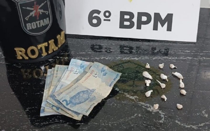 Indivíduos em posse de pedras de Crack são presos pela ROTAM