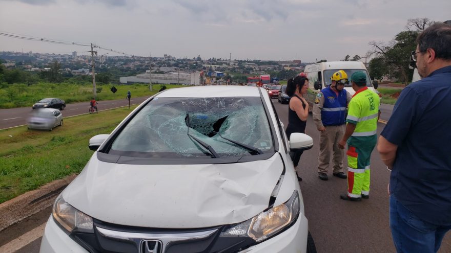 Homem tem lesões graves após ser atropelado por carro na BR-277