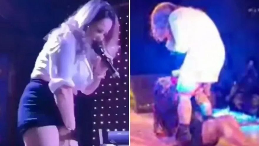 Cantora sertaneja é filmada oferecendo cachaça em calcinha para fã; veja vídeo