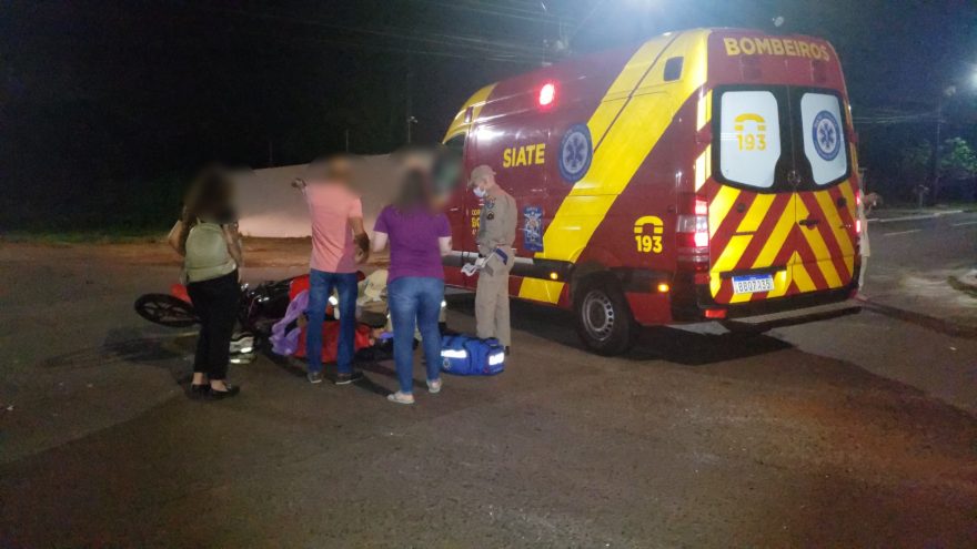 Entregador de farmácia fica ferido em acidente na Rua Pernambuco no Coqueiral