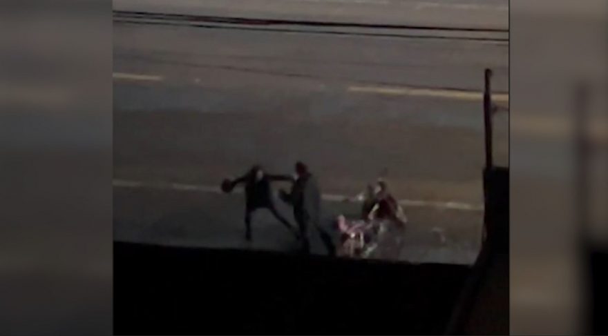 Casal é flagrado trocando agressões em via pública no centro de Cascavel