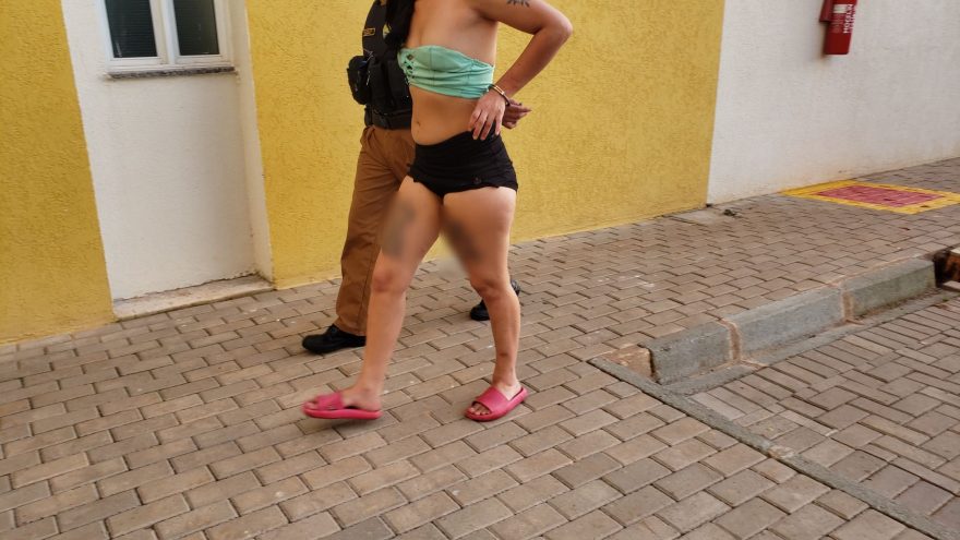 Suspeita de furtar veículo Pálio é detida pela PM no bairro Santa Cruz
