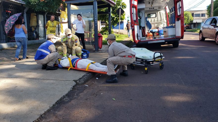 Após saltar quebra-molas, ciclista fica ferido no Bairro Brasília
