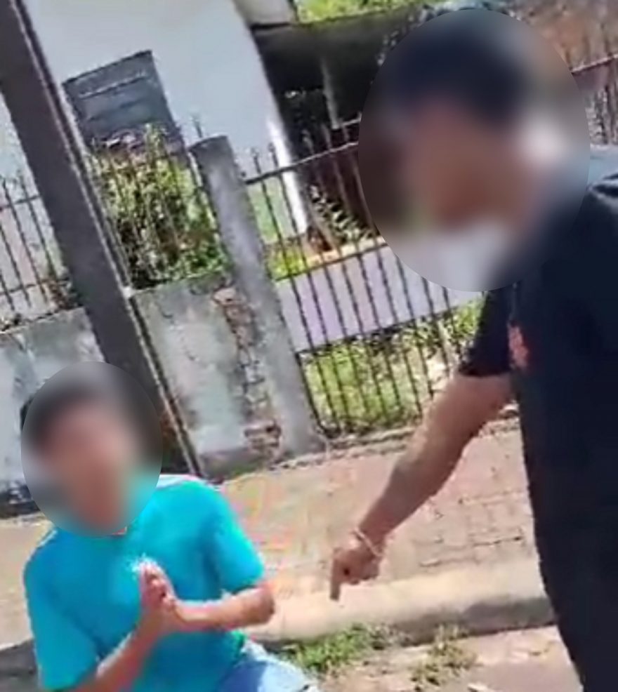Imagens mostram suposto ladrão de motos apanhando no Bairro Floresta