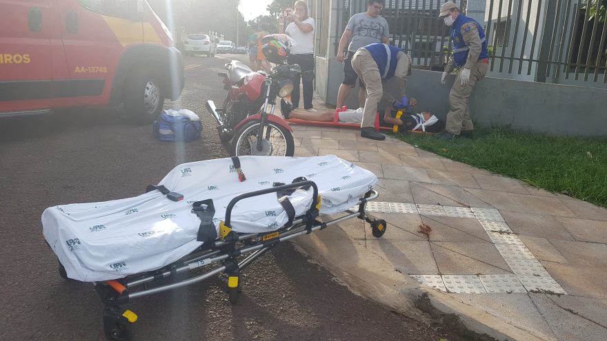 Motociclista fica ferido em acidente no Bairro Claudete