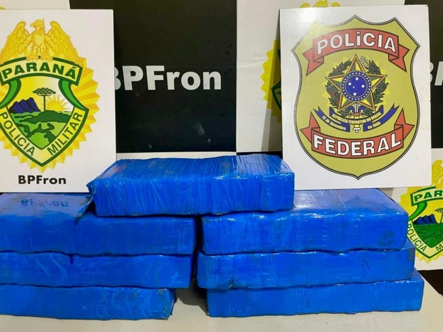 Após perseguição a veículo, BPFron e PF apreendem maconha em Terra Roxa