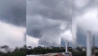 Imagem referente a Imagens impressionantes registram princípio de formação de Tornado em Cascavel
