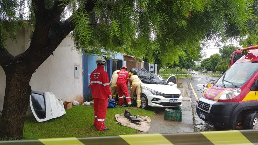 Grave acidente de trânsito é registrado no Bairro Canadá