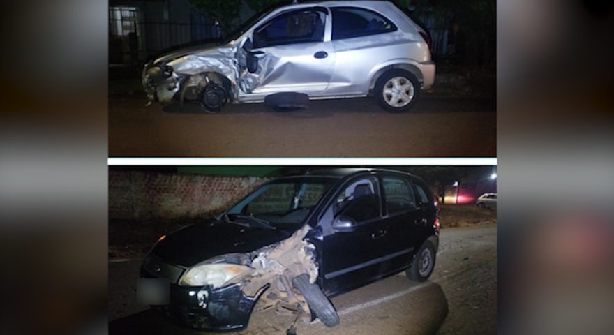 Celta e Ford Fiesta se envolvem em acidente violento no Brasmadeira