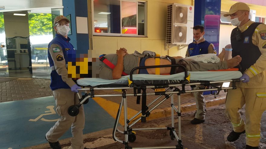 Trabalhador fica ferido em acidente de trabalho na BR-277 em Cascavel