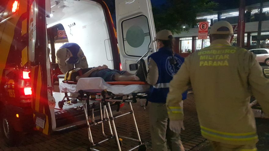 Ciclista fica ferido em acidente na Rua Marechal Cândido Rondon no Centro