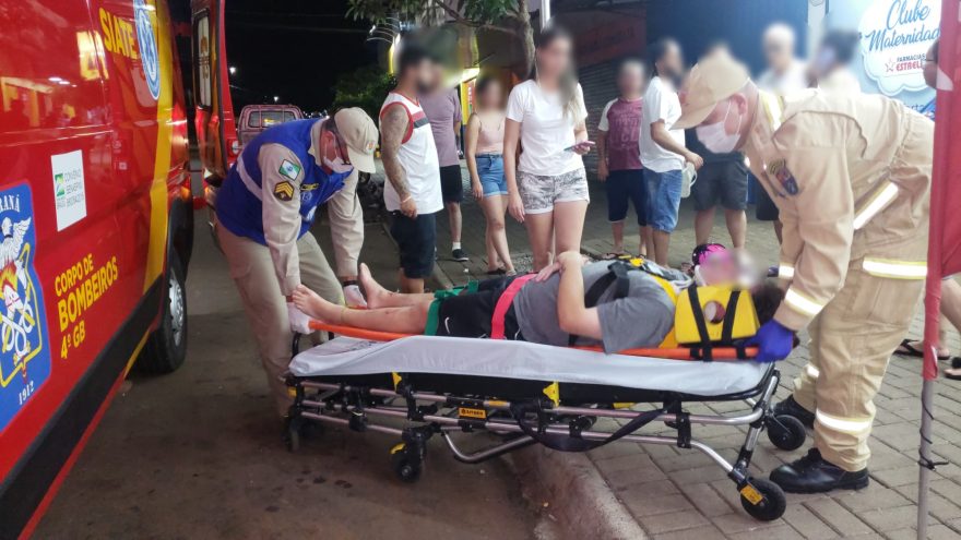 Motociclista fica ferido em acidente no Floresta